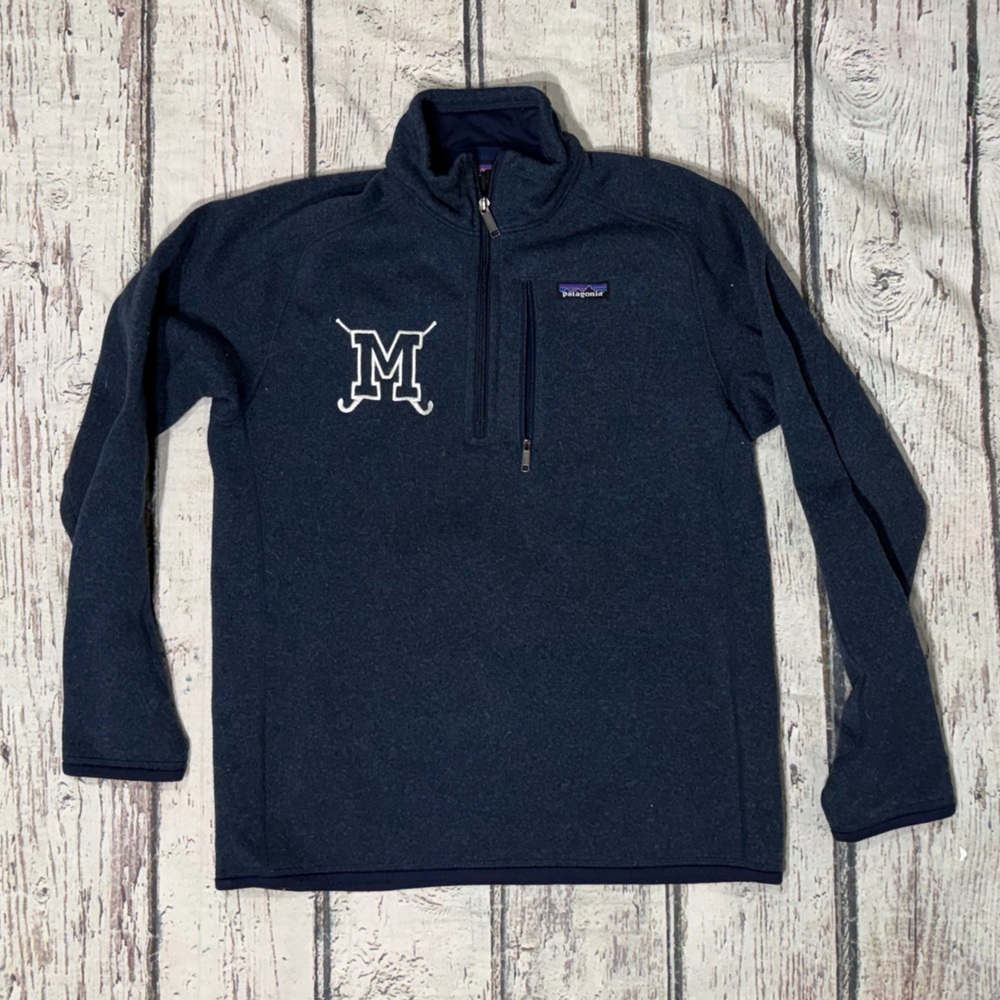 Patagonia Better Sweater Field Hockey Logo Blue 1/4 Zip Up Women's Fleece Jacket